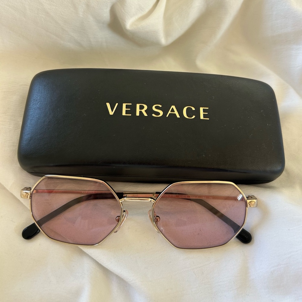 Versace Rose Tinted Sunglasses